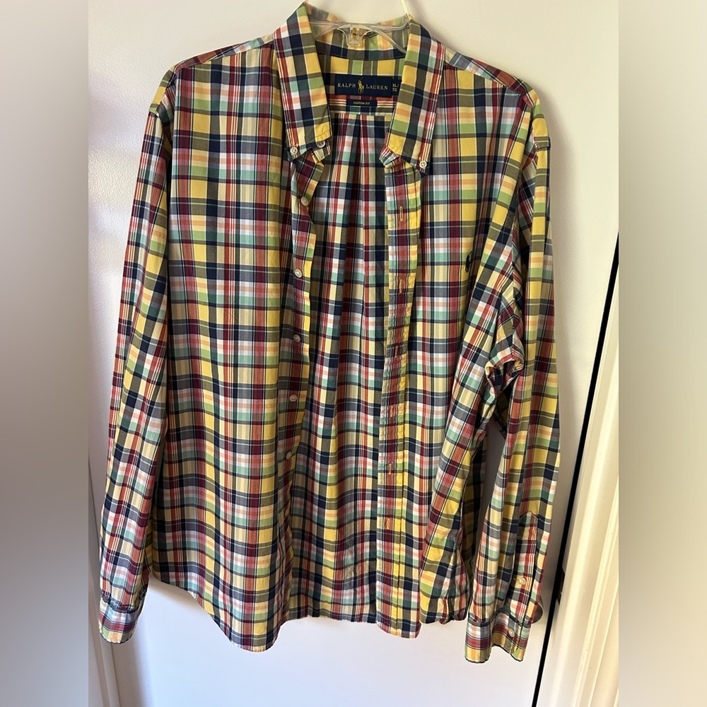 Ralph Lauren mens button down shirt- great condition- xl- tg-plaid